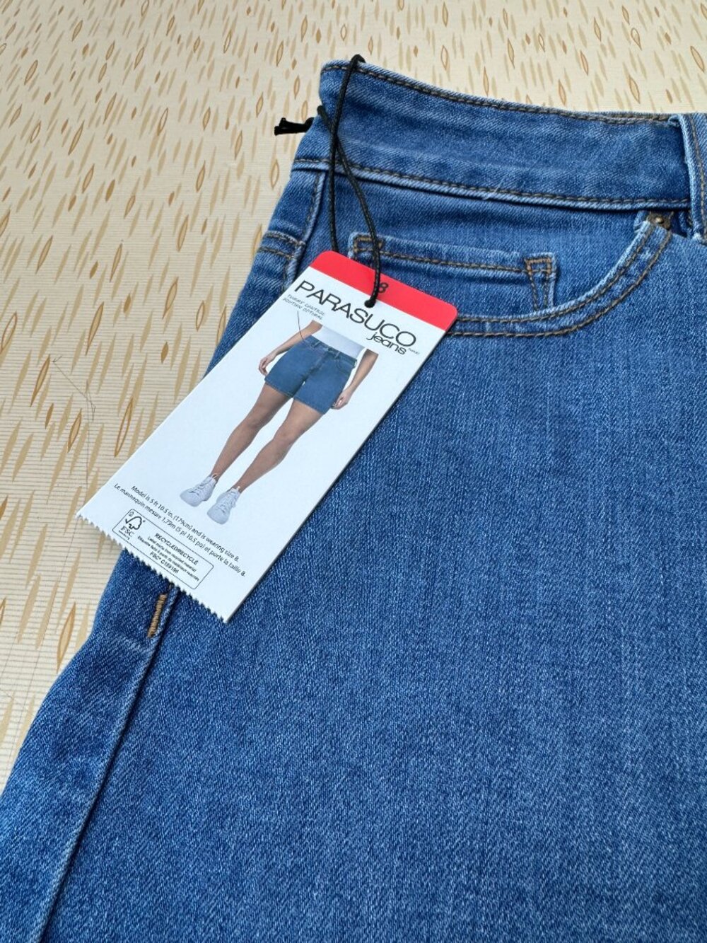 Parasuco Women's High-Rise Denim Shorts Size 8 NWT